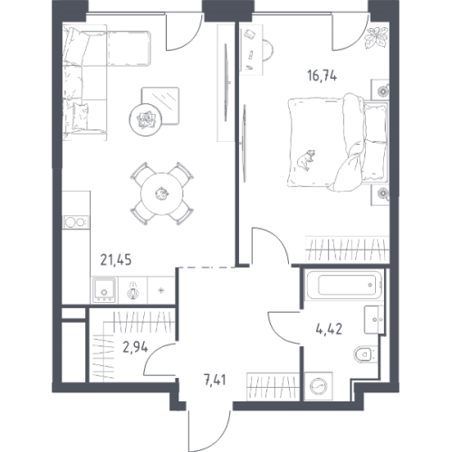 1-комн квартира Москва г., Шоссейная ул.,  к. 5