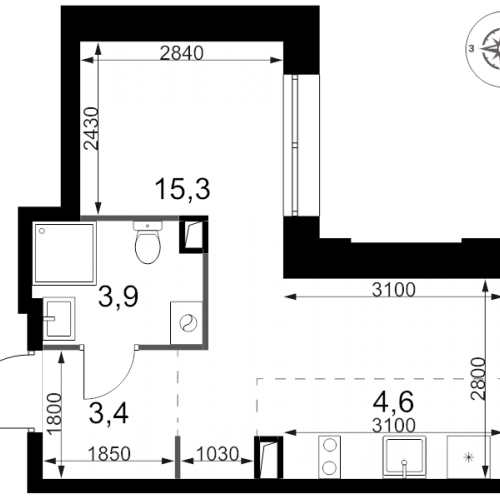 Студия Московский пос., Красулинская ул.,  к. 6