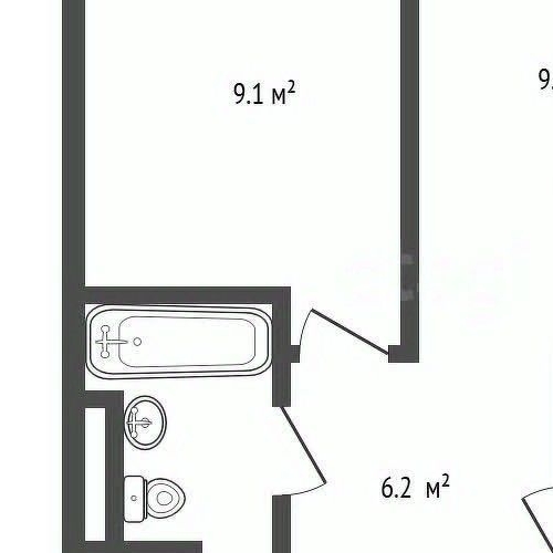 1-комн квартира Заречье пгт, улица Луговая, 3
