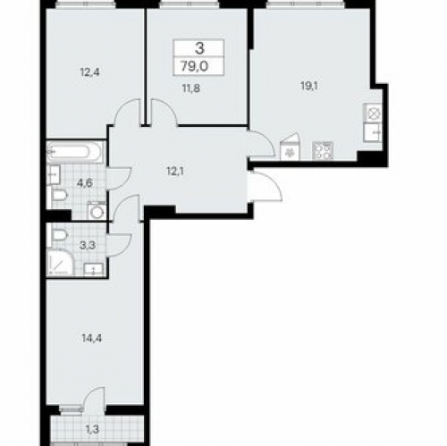3-комн квартира Коммунарка п, Потаповская Роща ул,  д. 11 к1