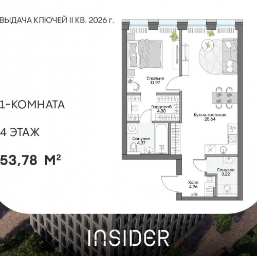 1-комн квартира Автозаводская ул, вл. 24к1