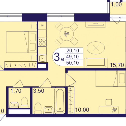 2-комн квартира Балашиха г., Железнодорожный мкр.,  к. 610