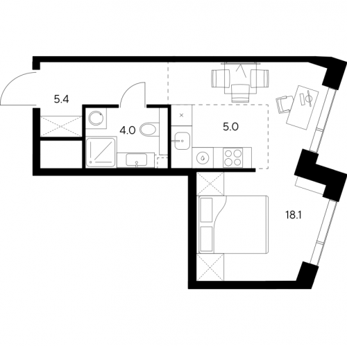 Студия Москва г., Ярцевская ул.,  к. 1