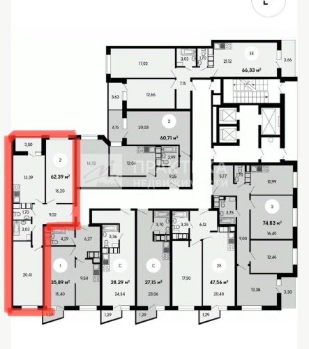 2-комн квартира Красноказарменная улица, 14Ак2