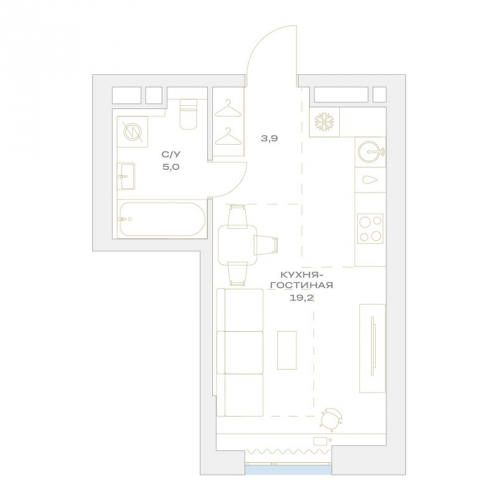 Студия Марьино п., Харлампиева ул.,  к. 14