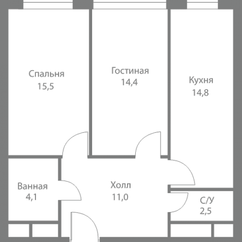 2-комн квартира Москва г., Сколковское ш.,  к. 4