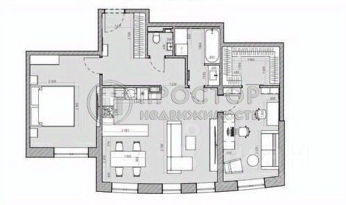 2-комн квартира улица Лобачевского, 120к1