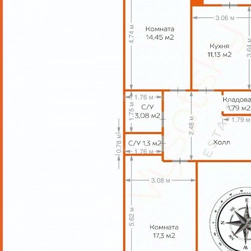 2-комн квартира Подольск, Плещеевская улица, 42к1