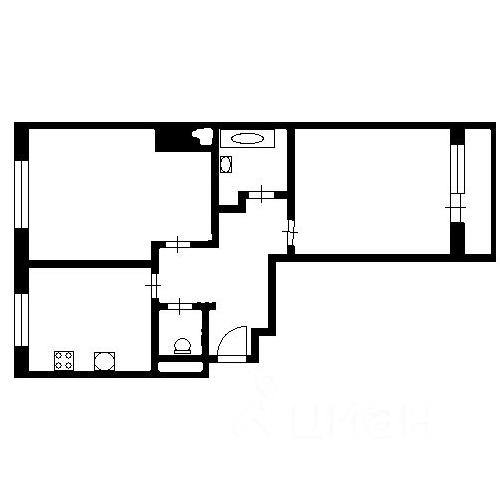 2-комн квартира улица Маршала Бирюзова, 31