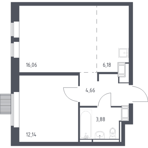 1-комн квартира Путилково д., Путилковское ш.,  к. 28