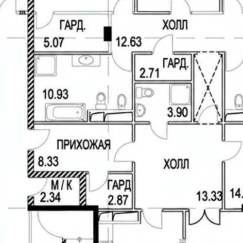 2-комн квартира Минская улица, 2Вк4