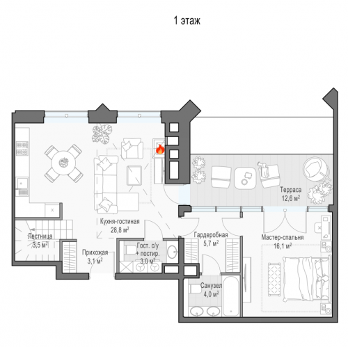 2-комн квартира Москва г., Дубовой Рощи ул.