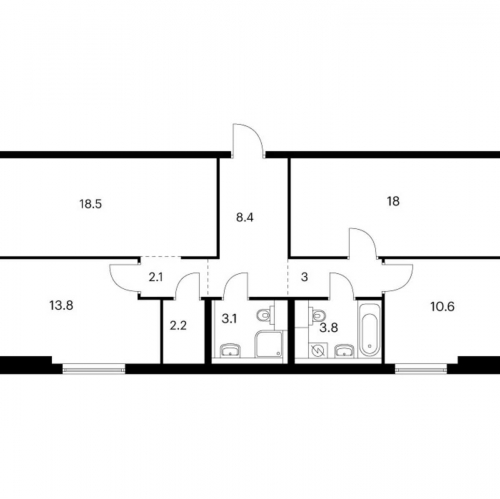 3-комн квартира Академическая Б. ул