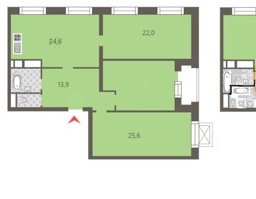 4-комн квартира Береговой проезд, 1Б