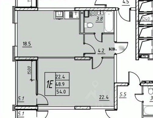 1-комн квартира Ивантеевка, Заводская улица,  д. 9А