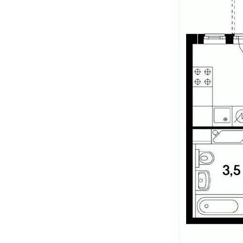 1-комн квартира Боровское шоссе, 2Ак2