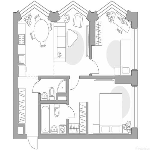 3-комн квартира , улица Народного ополчения, 34