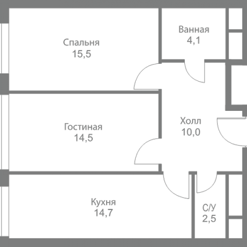 2-комн квартира Москва г., Сколковское ш.,  к. 4