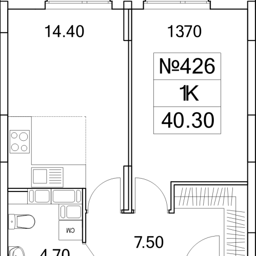 1-комн квартира Люберцы г., Проектируемый проезд № 4037,  к. 21