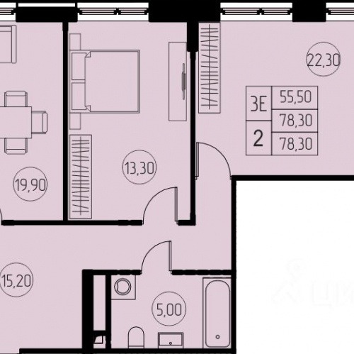 3-комн квартира Кудринка, Оранжерейная улица
