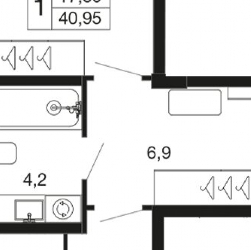 1-комн квартира Наро-Фоминский городской округ, Пролетарская улица,  д. 20Б