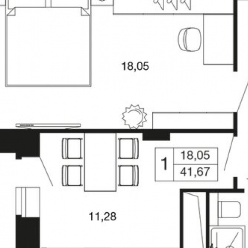1-комн квартира Наро-Фоминский городской округ, улица Чкалова