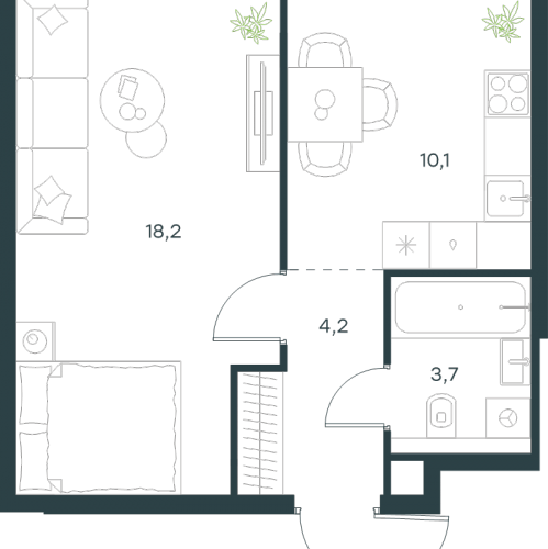 1-комн квартира Москва г., Южнопортовая ул.,  к. 11