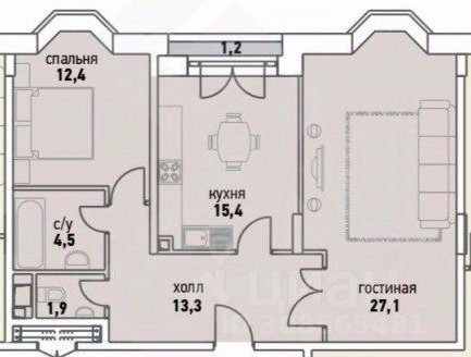 2-комн квартира Верхняя улица, 20к1