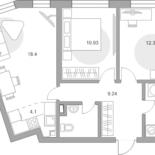 2-комн квартира Москва г., Верхнелихоборская ул.,  к. 1