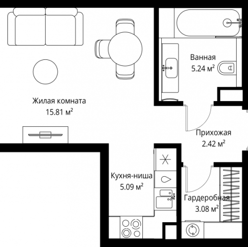 Студия Москва г., Верейская ул.,  к. 3