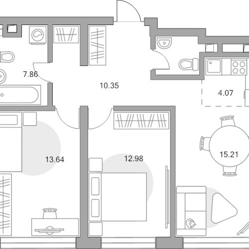 2-комн квартира Москва г., Верхнелихоборская ул.,  к. 1