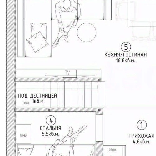 2-комн квартира Сабурово пгт, улица Заречная, 5