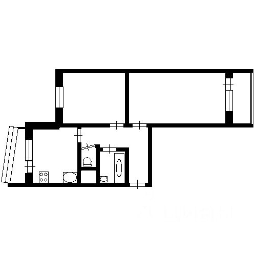 2-комн квартира Большая Очаковская улица, 1