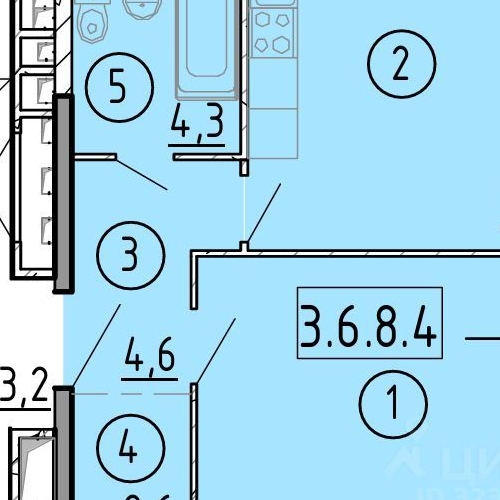 1-комн квартира Винницкая улица, 8к1