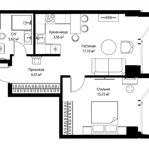 1-комн квартира Багратионовский проезд, 5к1
