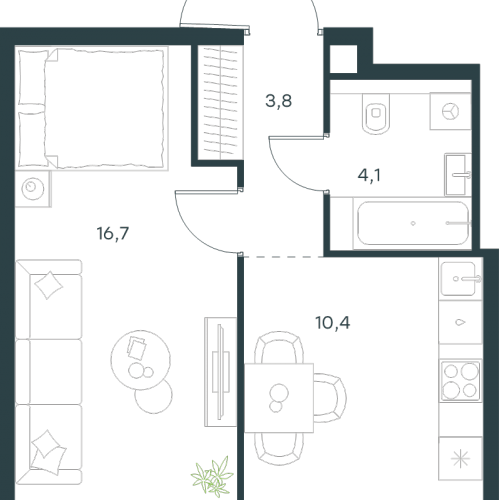 1-комн квартира Москва г., Южнопортовая ул.,  к. 11