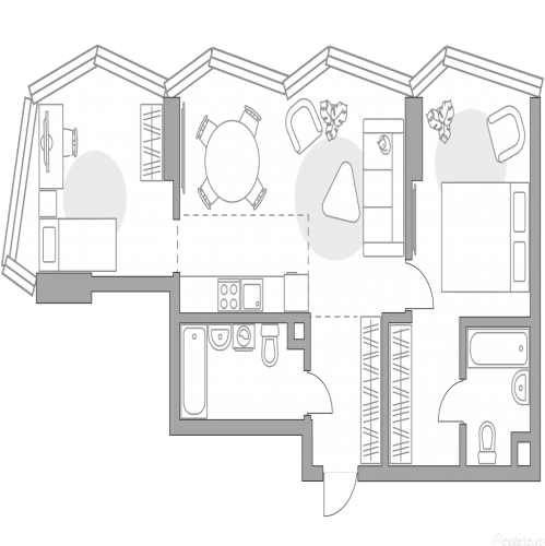 2-комн квартира , улица Народного ополчения, 34