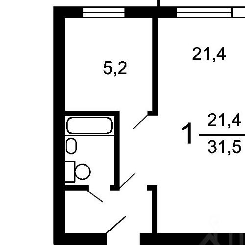 1-комн квартира Кусковская улица, 21К3