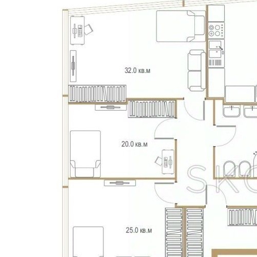 6-комн квартира улица Климашкина, 17С2