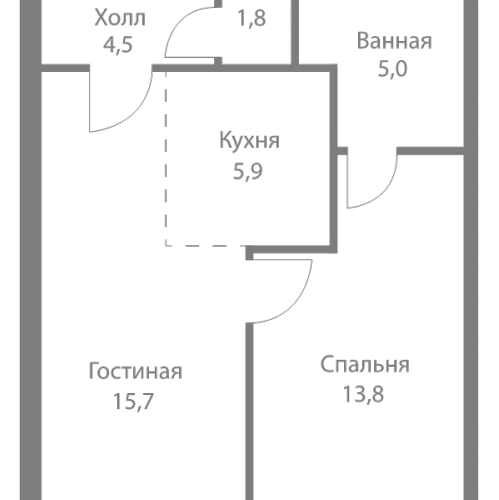 1-комн квартира Москва г., Сколковское ш.,  к. 4