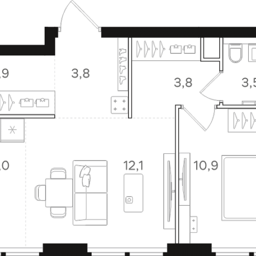 1-комн квартира Москва г., Открытое ш.,  к. 6