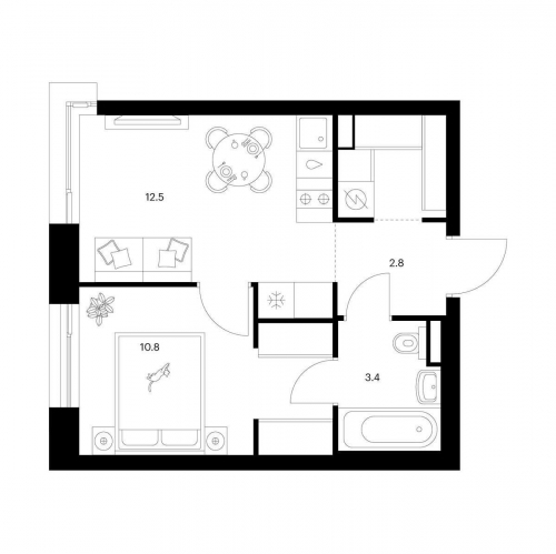 1-комн квартира Георгиевский пр-т, корп. 6.6