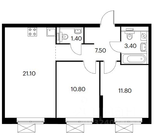 2-комн квартира Лобненская улица, 13К2