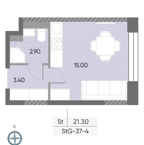 Студия Борисовские Пруды улица, д.1