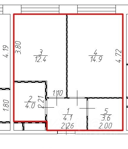 1-комн квартира Новоалексеевская улица, 16к4