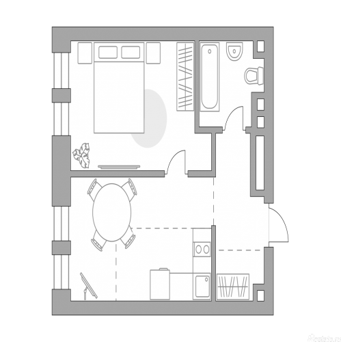 1-комн квартира , Дубининская улица, 17