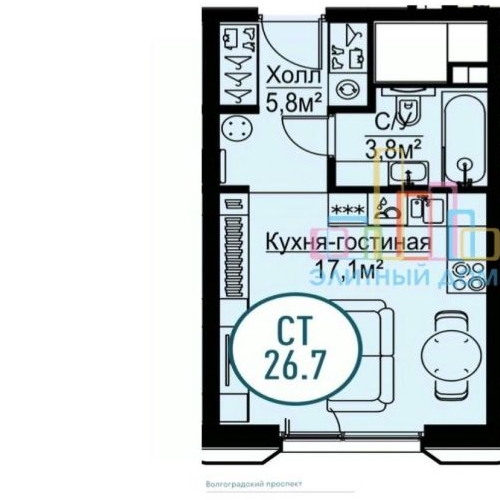 Студия Волгоградский проспект, 32/5к4