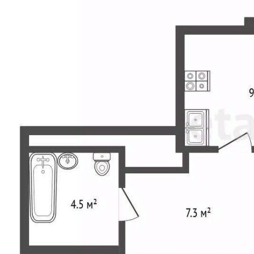 1-комн квартира Строителей мкр, Некрасовский пгт, 40