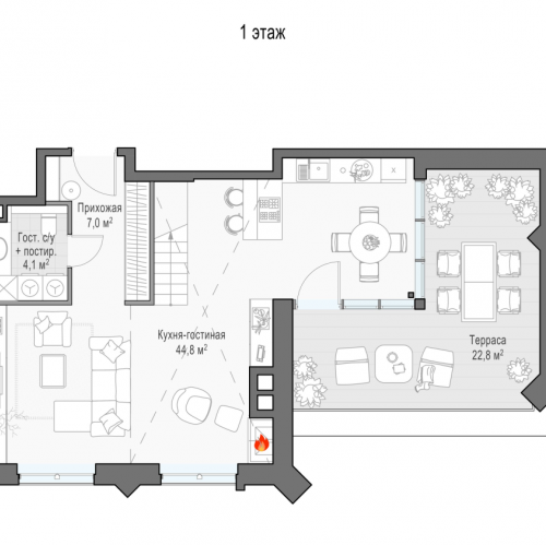 1-комн квартира Москва г., Дубовой Рощи ул.