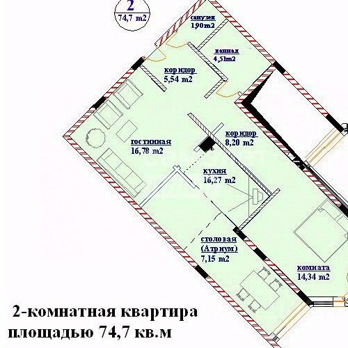 2-комн квартира Ивантеевка, улица Новая Слобода,  д. 1